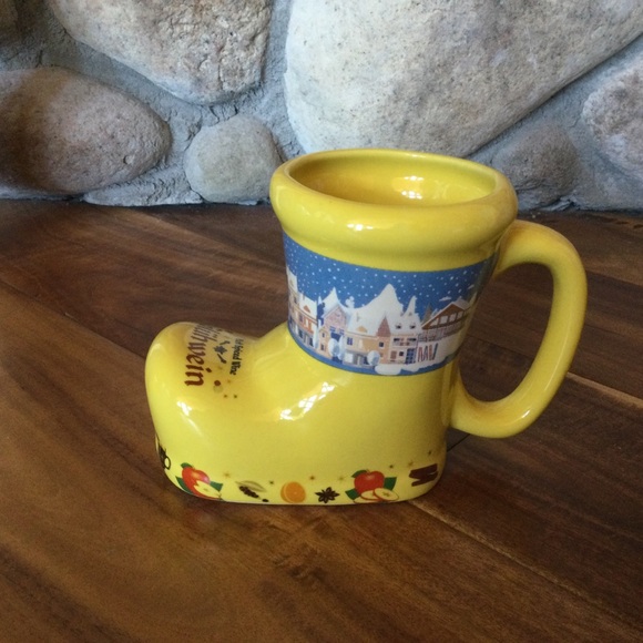 German Mulled Wine Yellow Gluh Wein Ceramic Mug - Picture 4 of 8